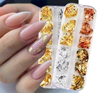 Блестящие технические блестки, необычный набор блесток для ногтей, блестящие хлопья для гель-лака, Типсы сделай сам для маникюра