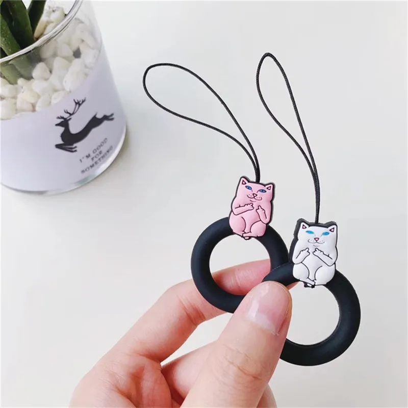 Забавный средний палец кошка для Airpods чехол мультфильм наушник с Bluetooth чехол милый силиконовый чехол для наушников коробка для Apple Airpods 1 2