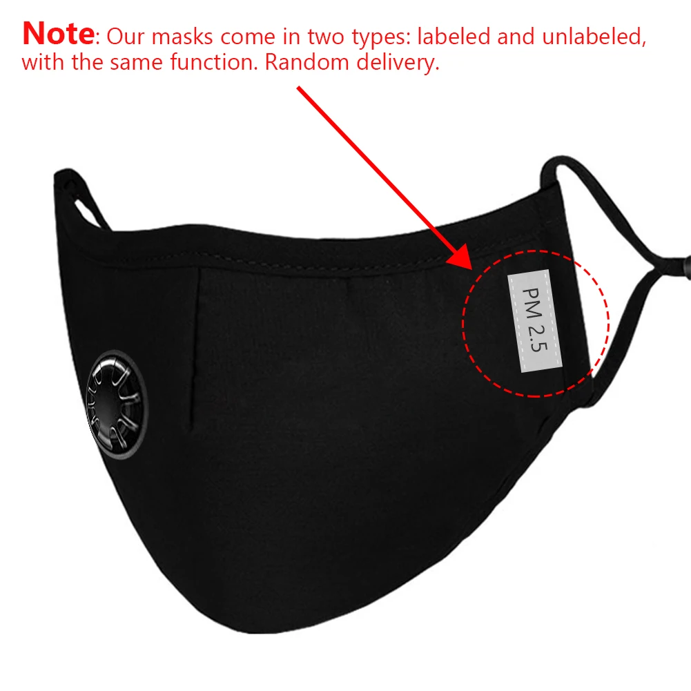 PM2.5 маска для лица хлопковая с защитой от пыли фильтр активированным углем