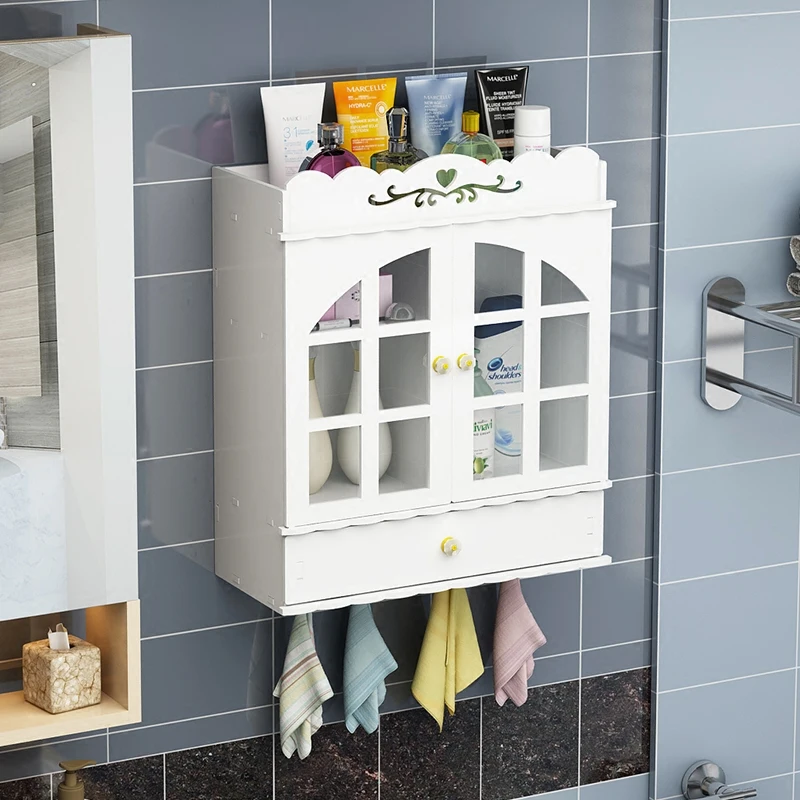 Шкафы для ванной комнаты настенная перфорированная полка туалетного шкафа