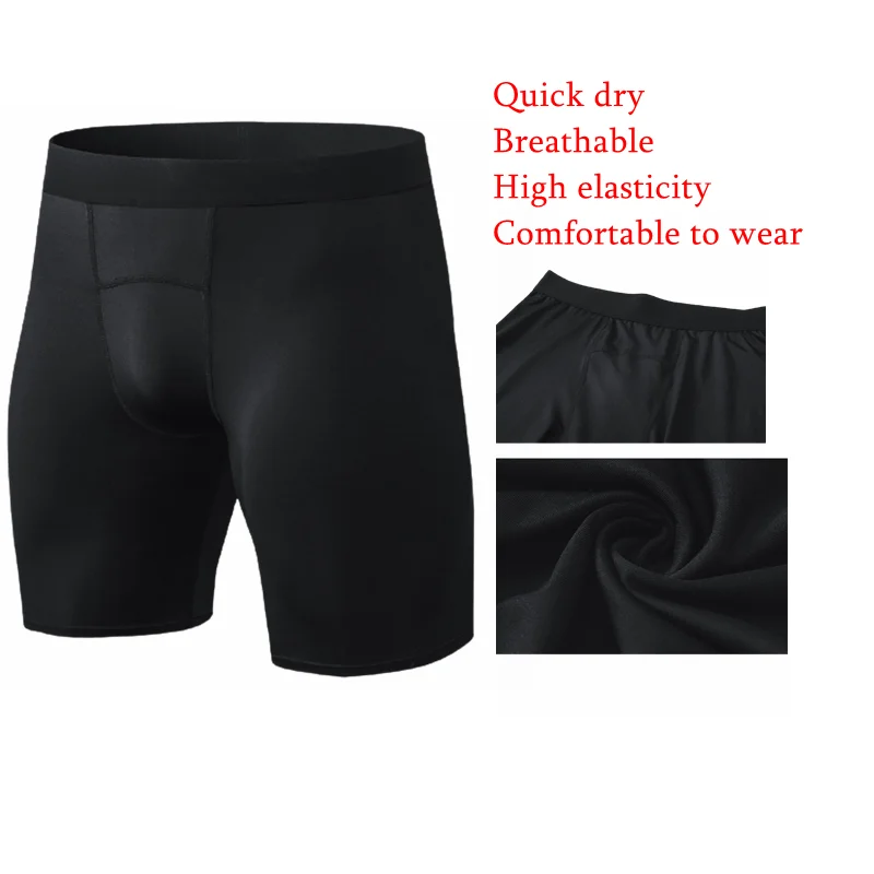 New Men Quick Dry Running Short Mens Compression Running Tights High Elasticity Gym Fitness Sport Shorts Leggings Male Underwear