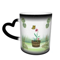 bucket mug that changes color wholesale mug fashion pottery hot chocolate cups