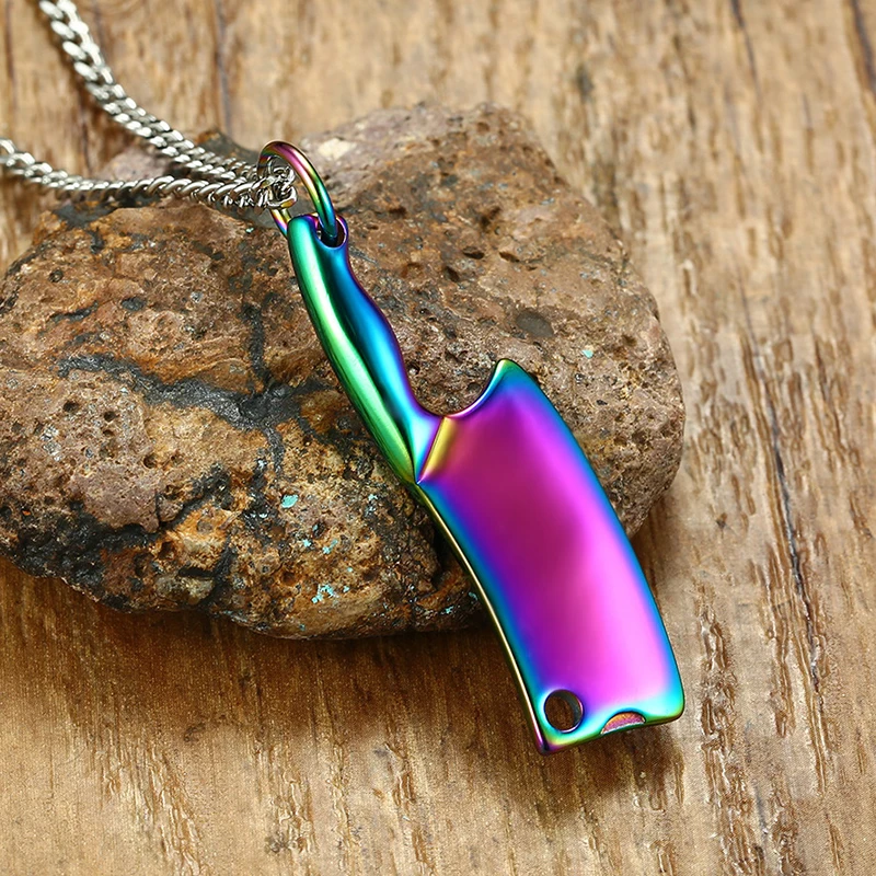 Мини Лезвие шеф-повара кухонный нож кулон ожерелье для мужчин женщин нержавеющая