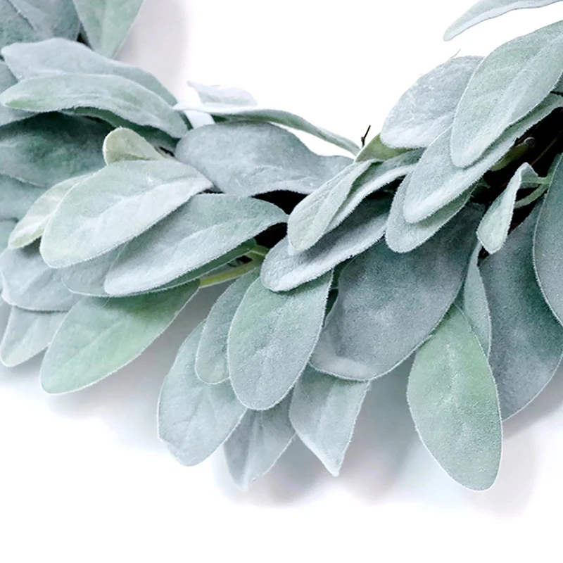 

Garland Vine Artificial Pendant Window Wall Decoration Wreath Greenery Holiday Door Hanger Flocking Leaves