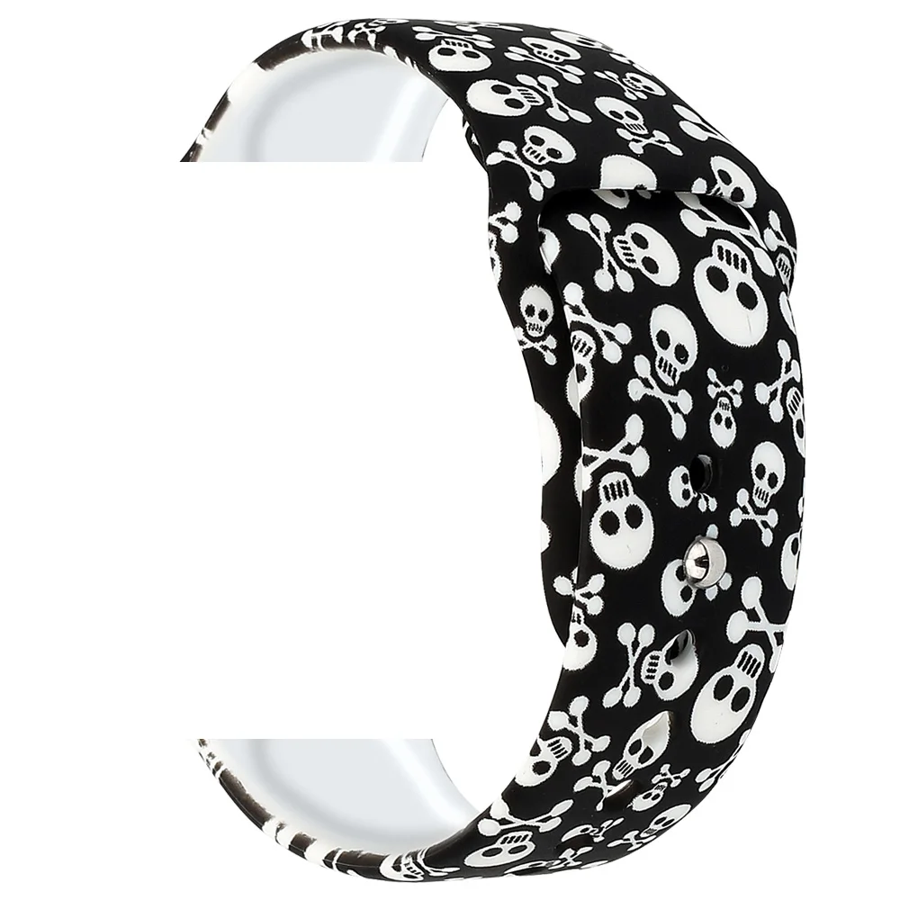 Style 6 Oulucci Одноцветный ремешок для apple watch 38 мм/40 мм/42 мм/44 мм спортивный ремешок силиконовый ремешок аксессуары для apple watch 5/4/3/2/1 - Цвет ремешка: Style 6