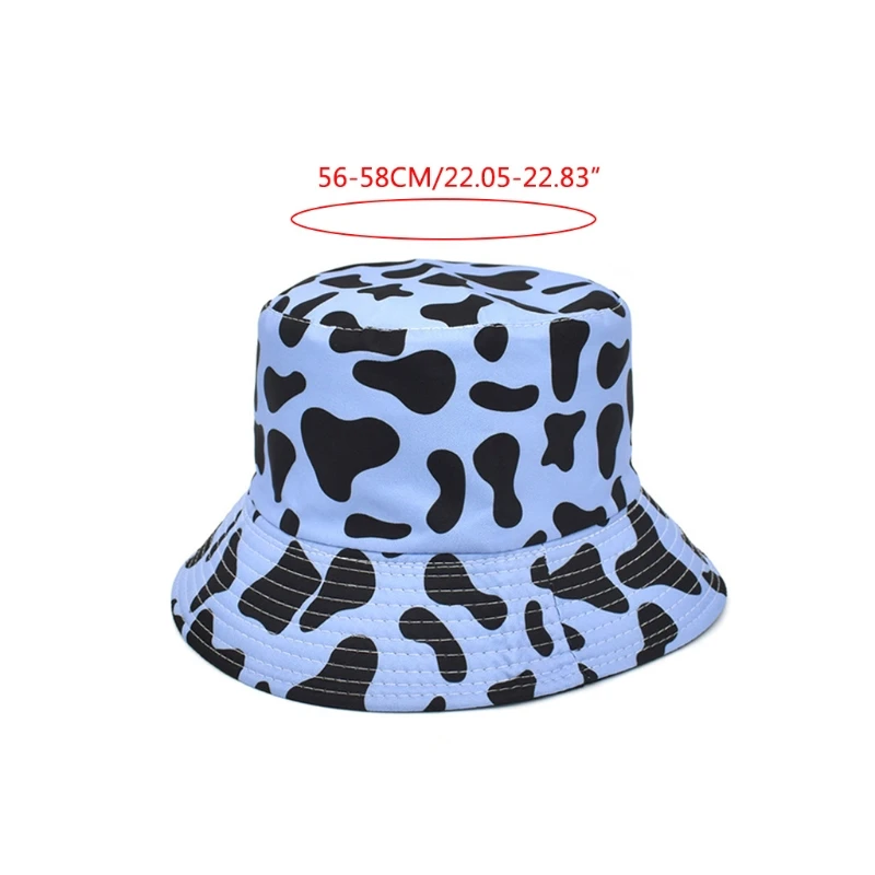 Панама двусторонняя для мужчин и женщин шапка рыбака с коровьим узором Модная