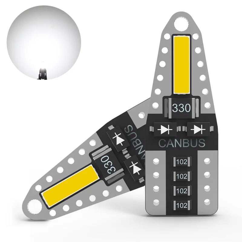 

10 шт. T10 Led Canbus W5W светодиодные лампы 7020SMD 6000K белый сигнальная Лампа Купол Чтение номерного знака Светильник Автомобиля Подсветка салона свет...