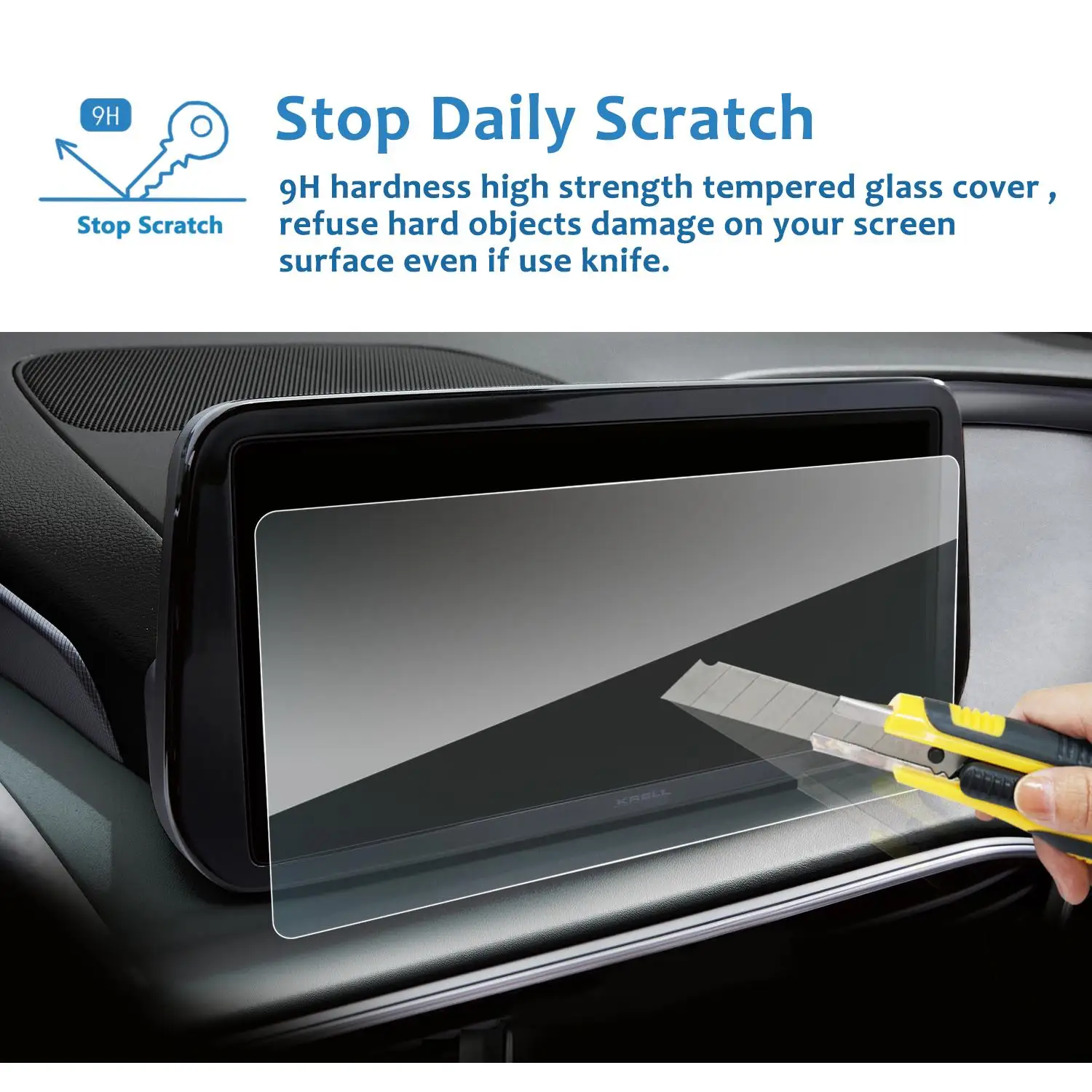 tempered glass film for santa fe tm 2021 10 25 inch car navigation touch center screen protector auto interior accessories free global shipping