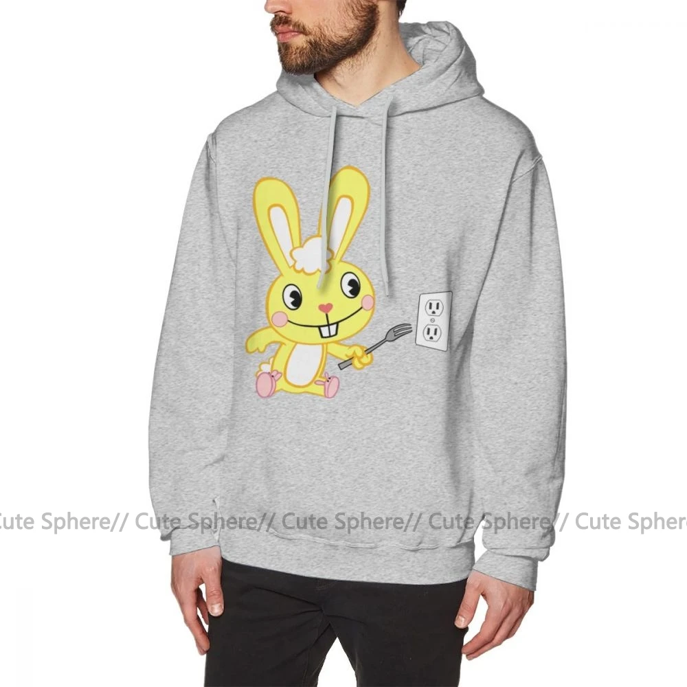 Happy Tree Friends худи Happy Tree Friends Cuddles хлопковые длинные пуловеры худи XXL черные уличные толстовки - Цвет: Gray