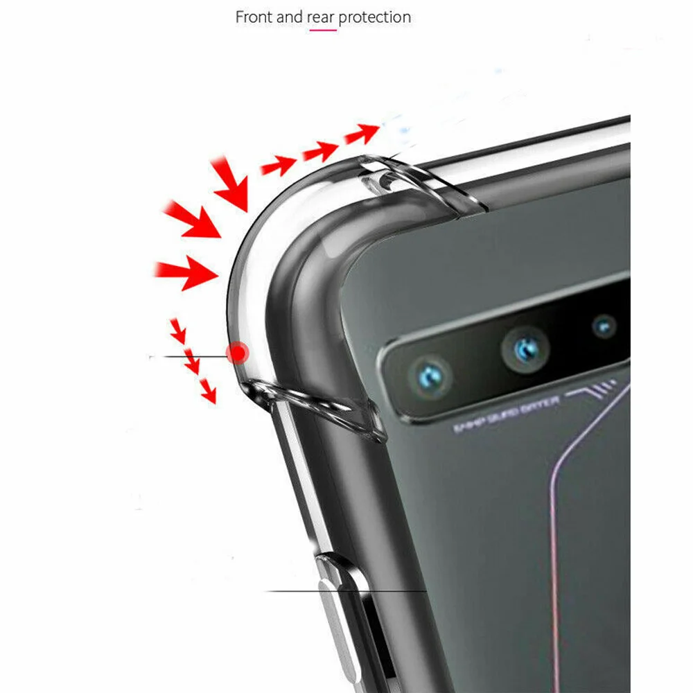 For Asus ROG Phone 2 3 ZS661KS Case Airbag Super Protection Soft Clear Back Cover For ASUS Rog Phone 5 Pro Ultimate Phone Cases