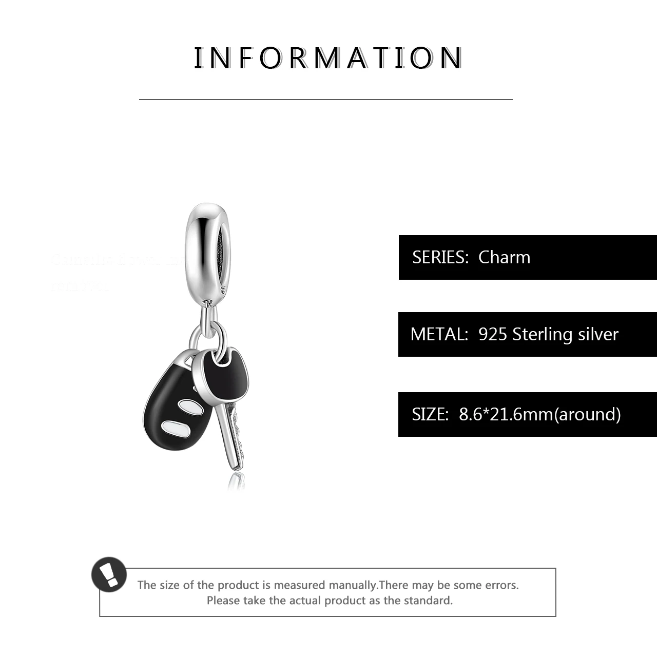 Новый креативный Лидер продаж кулон в форме ключа автомобиля из стерлингового