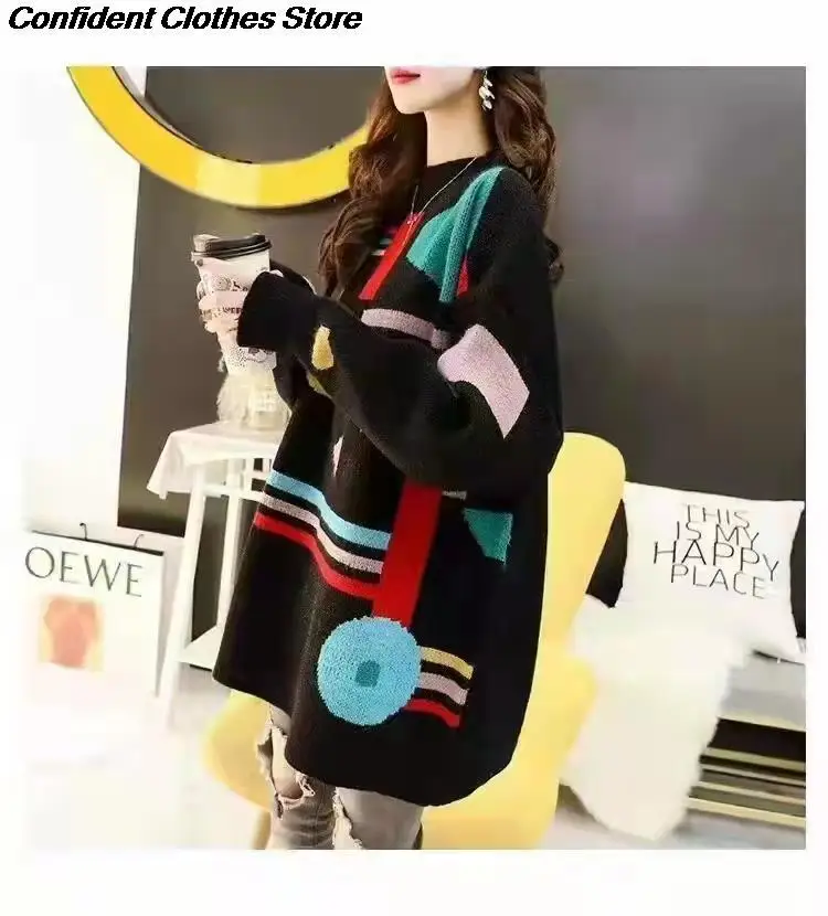 

The latest Korean women's pullovers fashion color matching retro Hooded ladies casual long-sleeved street Girls long sweatshirts