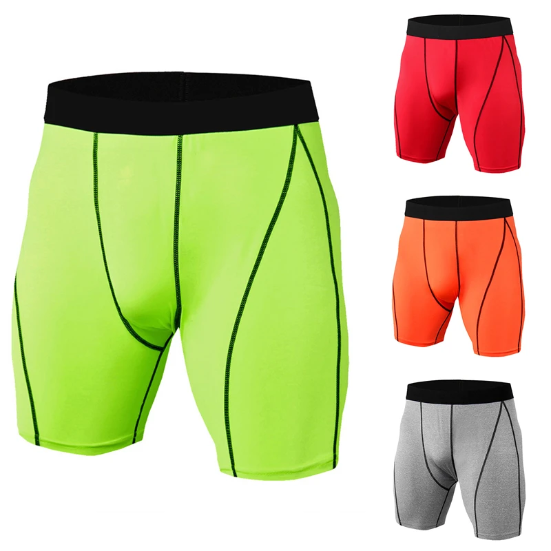 

2021 Men Quick Dry Short Running Leggings Mens Compression Running Tights Gym Fitness Sport Shorts Leggings Male Panties Homme