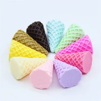 6pcs simulated food ice cream cone charms supplies accessories for slime filler miniature resin kids polymer plasticine gift