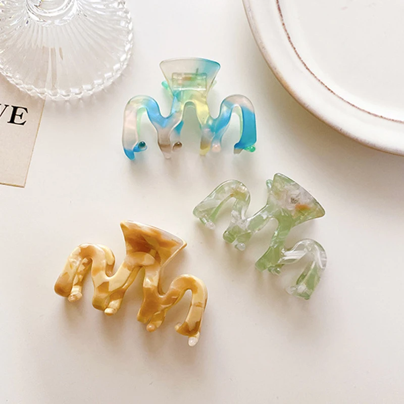 

Fashion Leopard Print Hair Claws Geometric Hair Clamp Grab Hair Styling Hair Clips for Women Girls Hairpin Hair Accessories