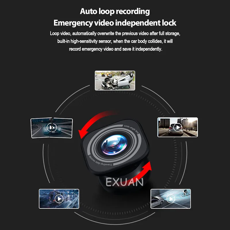 

Streaming Media Driving Recorder / 12 Inch Large Touch Screen / Reversing Image Rearview Mirror / Parking Monitoring /Loop Video