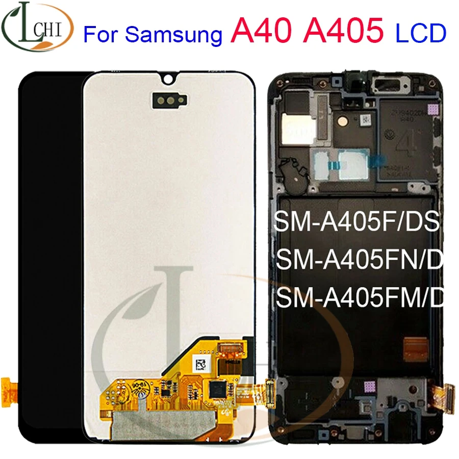 ЖК дисплей 5 9 дюйма для Samsung Galaxy A40 сенсорный экран с рамкой и дигитайзером в сборе