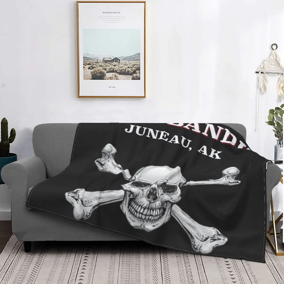 

Time Bandit Fv Skull Blanket Velvet All Season Skeleton Multi-function Super Warm Throw Blankets for Bedding Couch Rug Piece