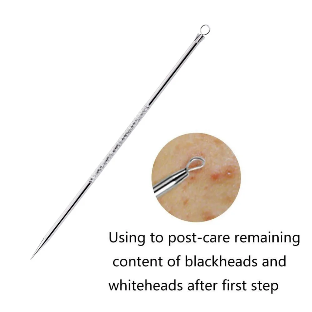 4 шт./компл. двухсторонняя игла для удаления черных точек инструмент прыщей из