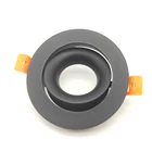 Регулируемый Точечный светильник GU10 MR16, матовый белый Потолочный встраиваемый светильник, 75 мм, 90 мм, вырезанное отверстие, лампа, сменный точечный светильник