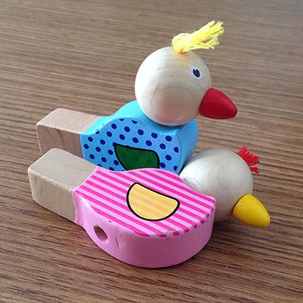 Funny Wooden Mini Cartoon Bird Whistle Toy Kids Children Musical Instrument | Игрушки и хобби
