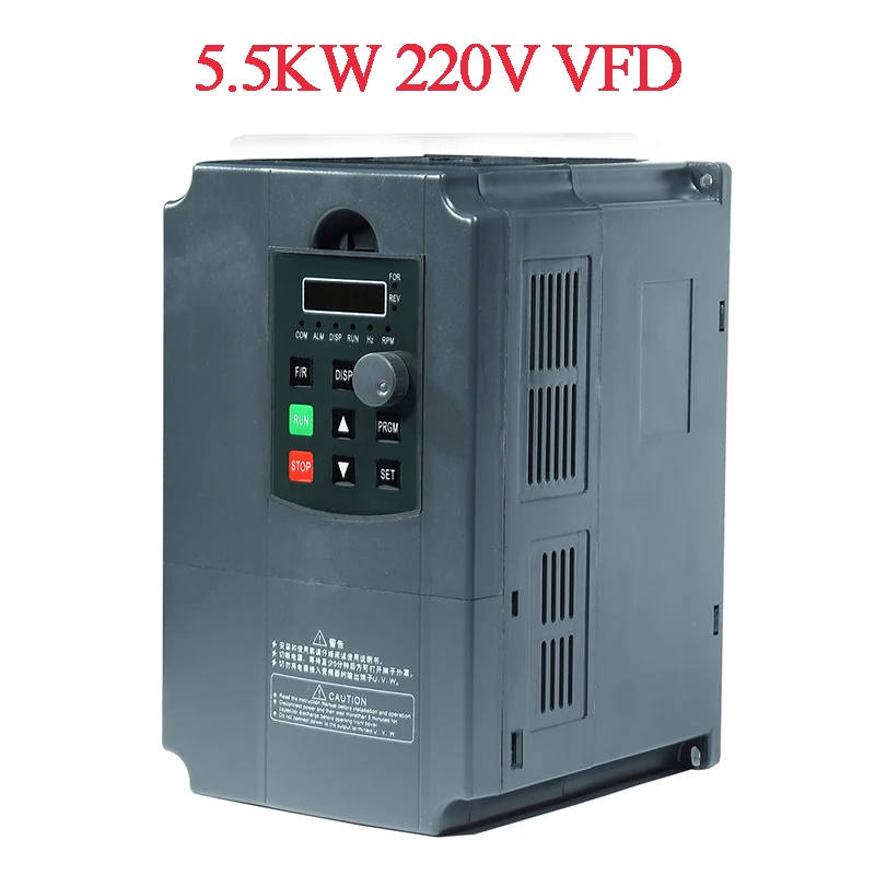 220 кВт 220 В VFD инвертор 3 кВт 4 кВт преобразователь частоты 1P вход 3P выход в для ЧПУ мотор шпинделя - Цвет: 5.5KW 220V VFD