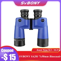 svbony sa201 binoculars 7x50 with compass rangefinder fogproof waterproof high power bak4 prism lens for navigation