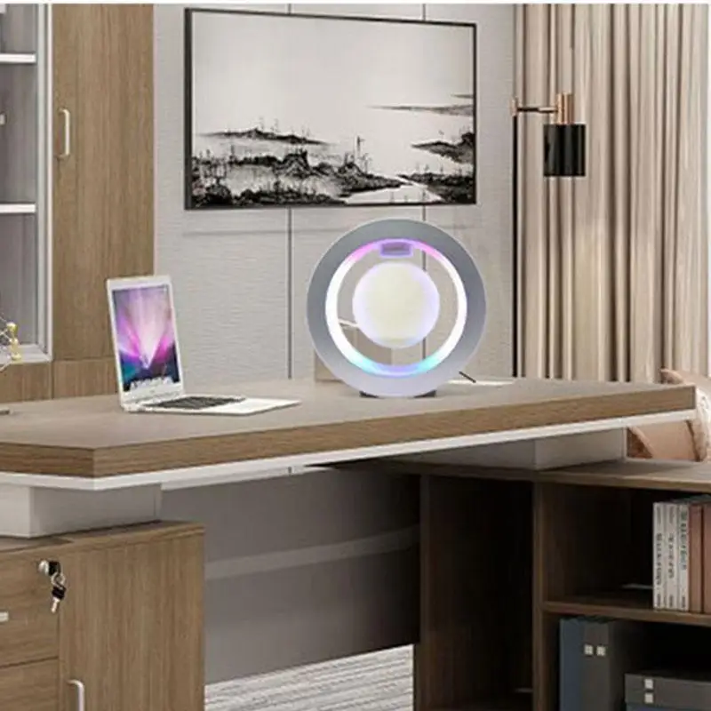 구매 2021 최신 자기 부상 달 램프 야간 조명 회전 달 플로팅 램프 홈 인테리어 휴일 LED 다채로운 빛