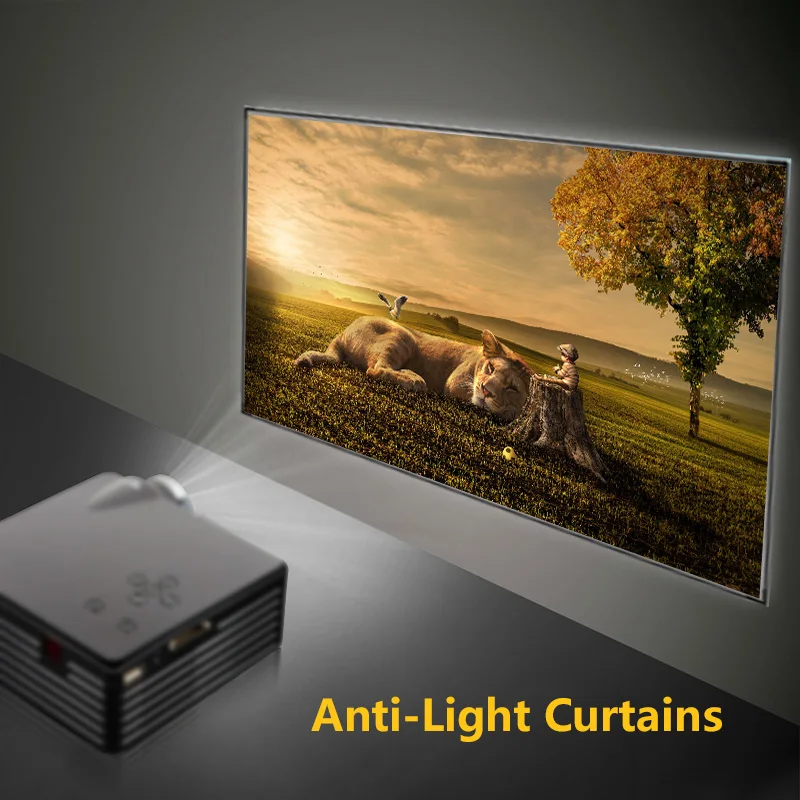 

60-130'' Anti-light Curtains Projector Screen Projection 3D Home Cinema Theater Metal Coating Simple Foldable Portable 2021 New