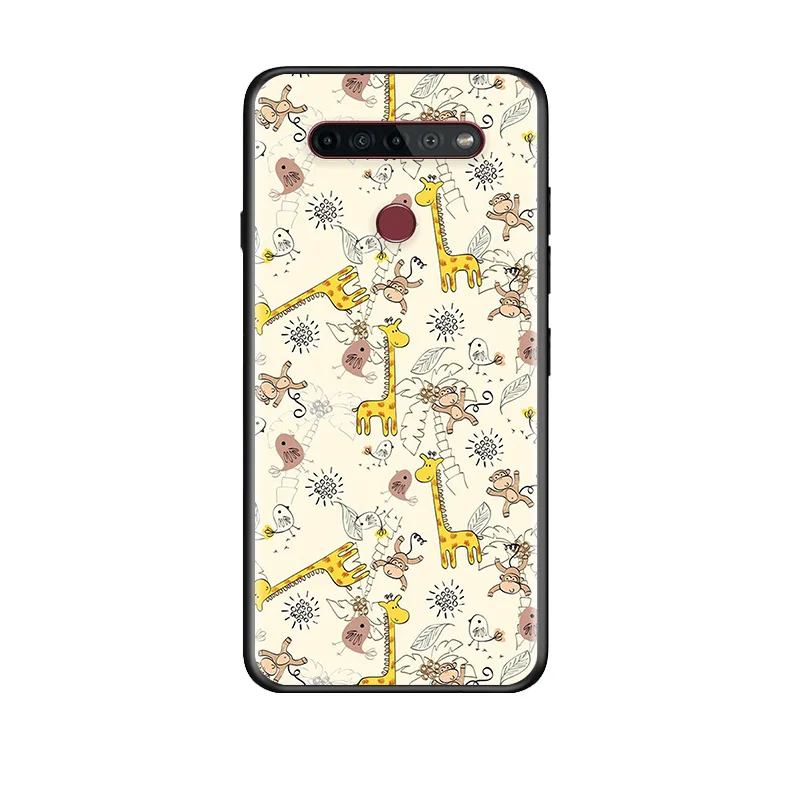 

Cute Cartoon Giraffe For LG G8 V30 V35 V40 V50 V60 Q60 K40S K50S K41S K51S K61 K71 K22 ThinQ 5G Phone Case
