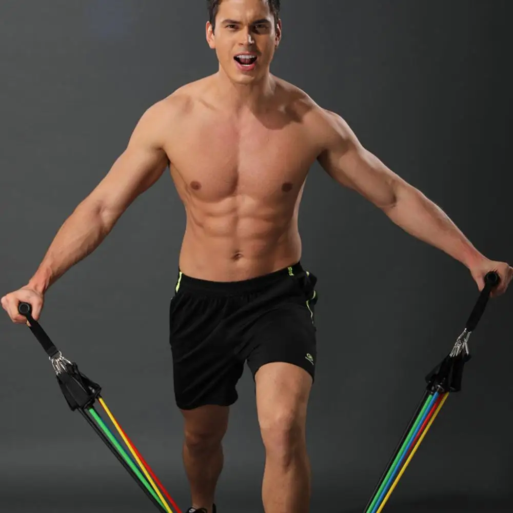 11 шт./компл. Эспандер для фитнеса тренировок Эспандеры латексные трубки педаль