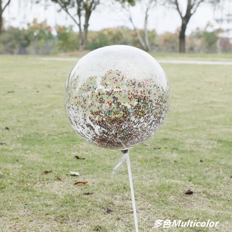 Один гигантский шар розовое золото Красочные блестками воздушный День Рождения