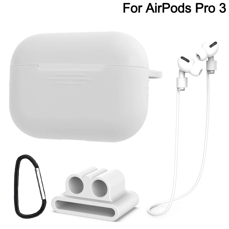3 White Set 7 шт./компл. идеальный чехол для airpods 2 для airpods pro 3 Earpods чехол для IPad air стручки pro funda для airpod Чехол чехол Аксессуары - Цвет: 3 White Set