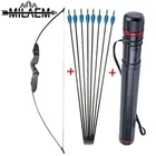 Прямой Рекурсивный лук для стрельбы из лука, 40 фунтов, с 6 стрелами из стекловолокна и колчаном, мощный лук, аксессуары для спорта на открытом воздухе, охоты, стрельбы