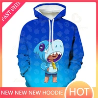 browlers shooting game primo 3d hoodie boys girls cartoon tops teen clothes dynamike and star 6 to 19 year kids max sweatshirt