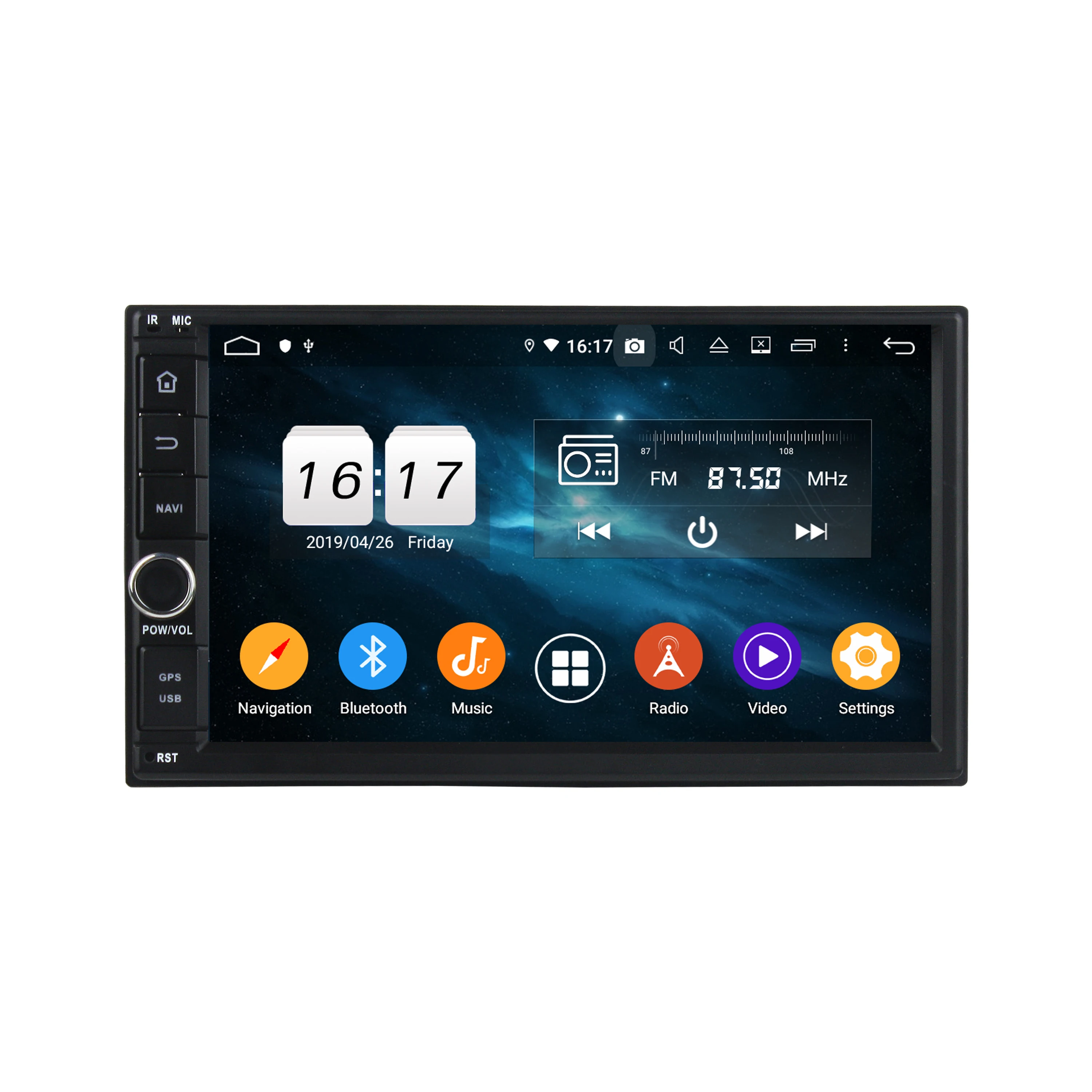 

7" Android 10.0 PX5 Car Radio For Universal Multimedia Player 8 Core multi-touch screen GPS Stereo 1024*600 Audio 4G+64G DSP