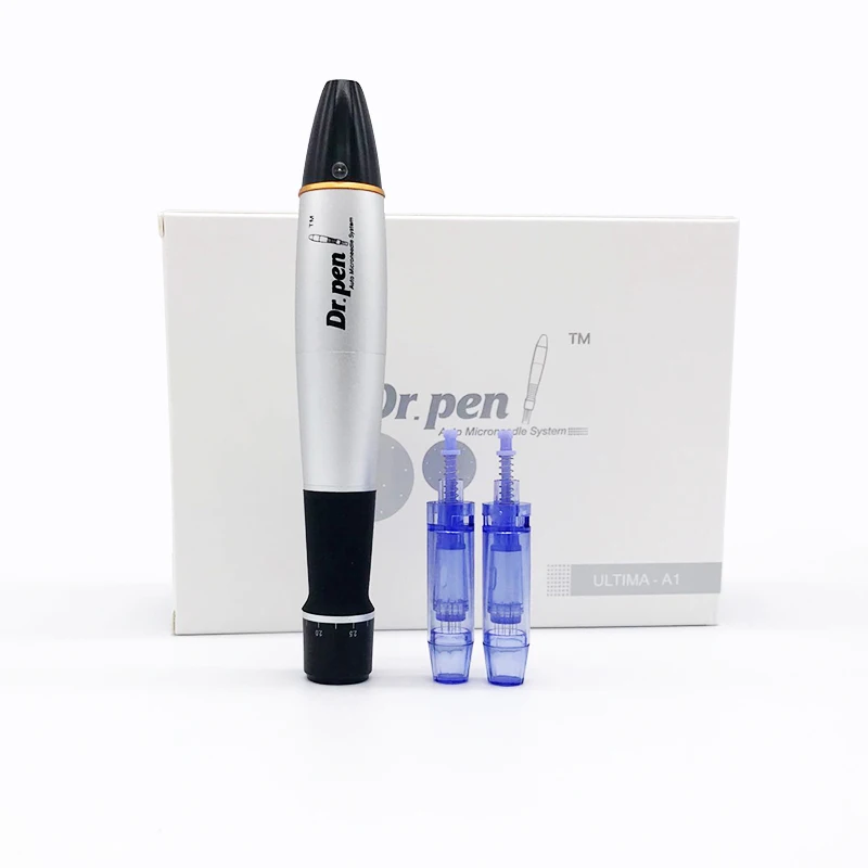 Электрический Dr. pen Ultima A1-C полумерманентная вышивка татуировки пистолет с 12 булавки иглы картриджи Авто Микро прокатки Дерма терапия