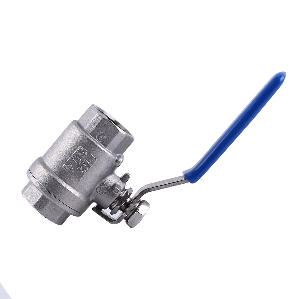 

1/2inch NPT Full Port 2 Way Rotary Lever Stainless Steel SS304 Two Pieces Ball Valve WOG1000 Two Piece Ball Female Pipe Valve