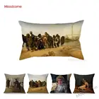 Наволочка для диванной подушки, льняная, с рисунком картины, картины, искусство, Декор