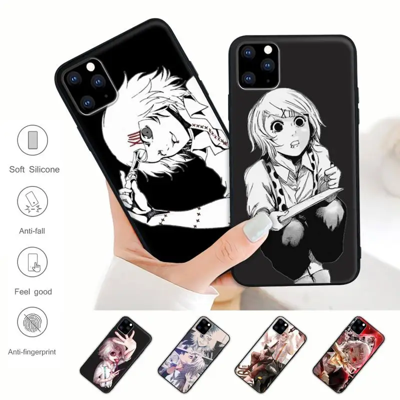 

JUUZOU SUZUYA Tokyo Ghoul Black Silicone Mobile Phone Case For IPhone 12 11 Pro Max Xs X Xr 7 8 6 6s Plus 5 5s Se 2020 Cover