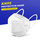 Респираторные маски для лица из хлопка с защитой от пыли, 5 слоев, 100 шт.
