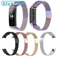 wrist strap for huawei honor band 45 strap smart wristband watch accessories milanese metal bracelet band for honor band 4