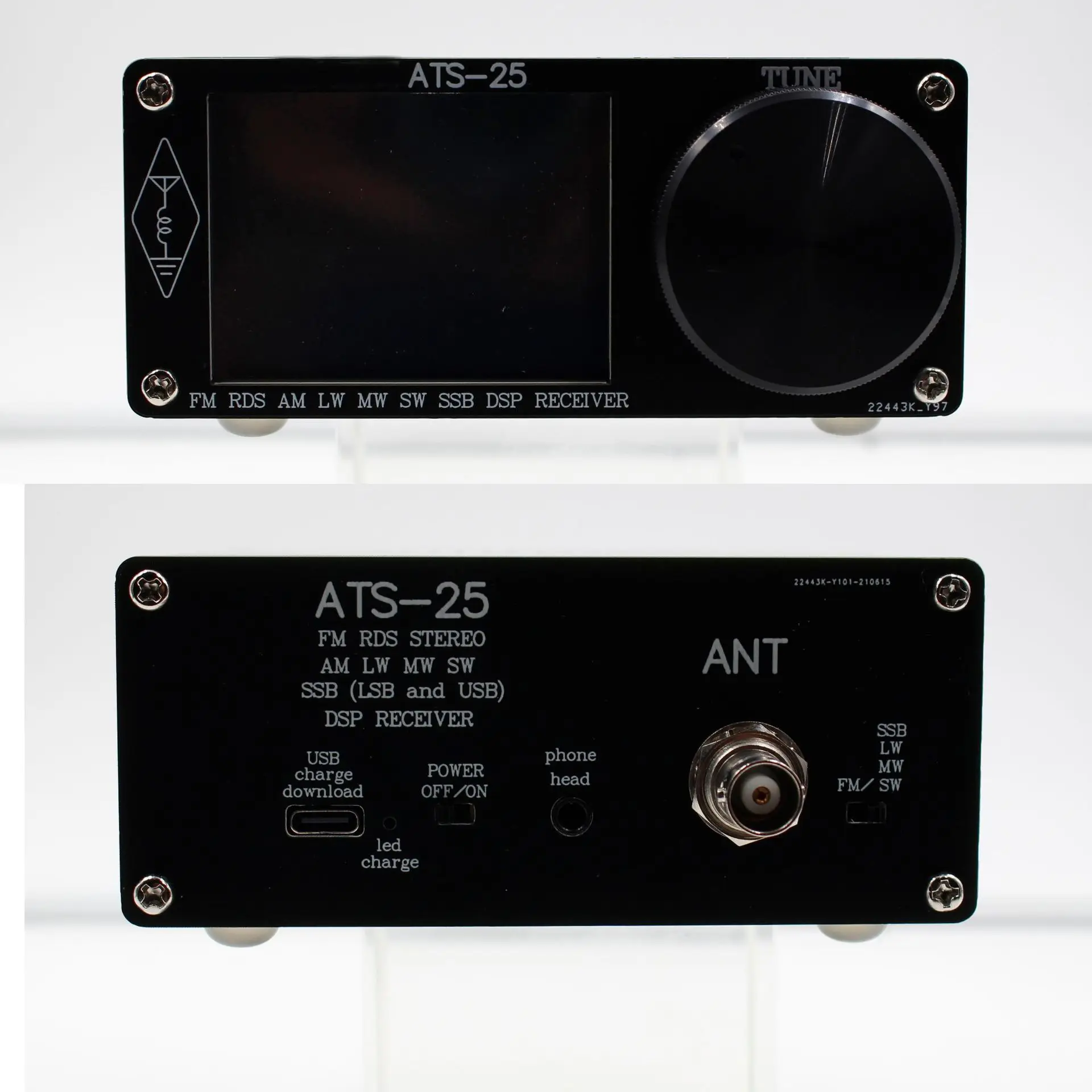 Универсальный радиоприемник Si4732 из алюминиевого сплава FM LW(MW SW) SSB 2 4 дюйма