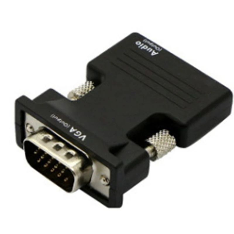 Адаптер HDMI-VGA со штекером аудио VGA на гнездо HDMI преобразователь для ноутбука ТВ |