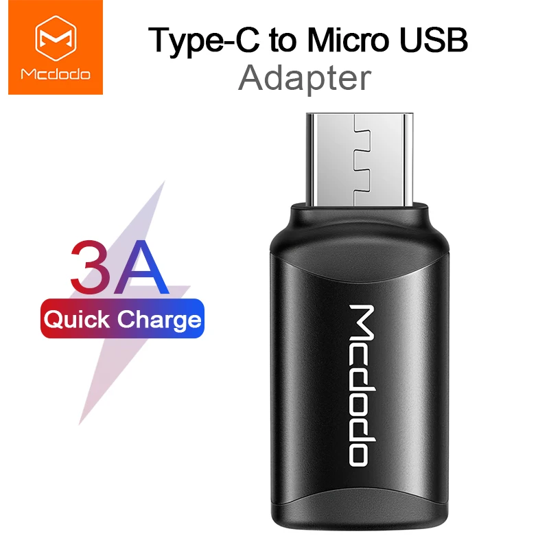 

Mcdodo OTG Type C to Micro USB Adapter Charge & Data Transfer 2 in 1 For Android Mobile Phone Tablet 3A Fast Charging Support QC