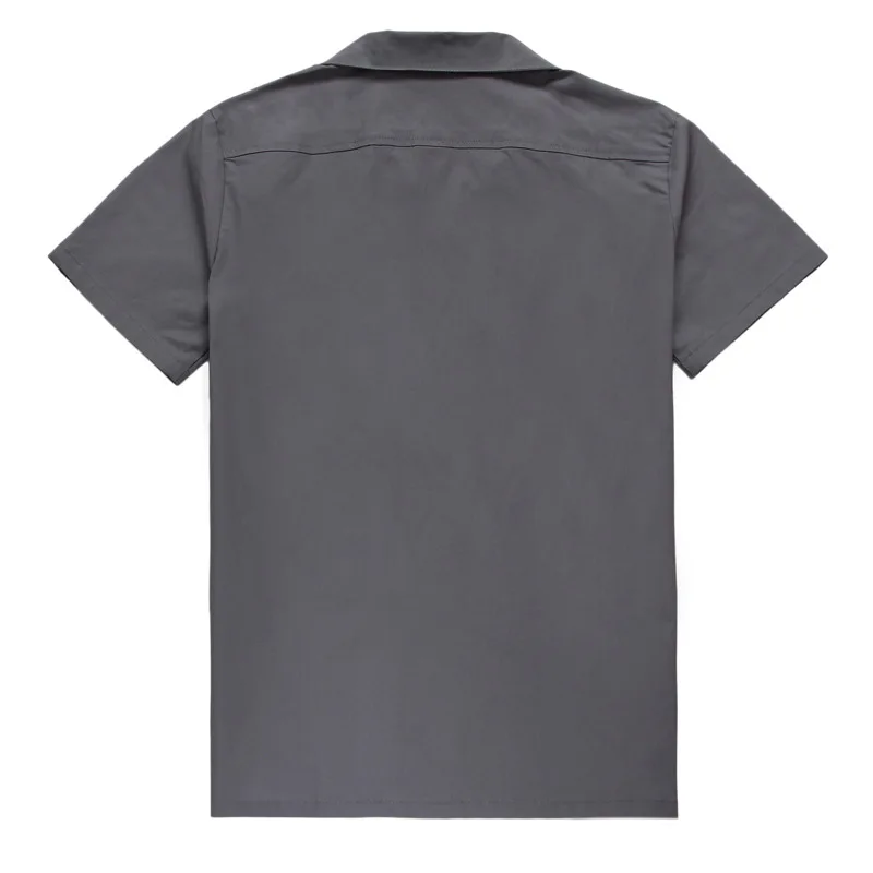 

Large Men's Shirt Grey Black Stitching Group Dress Punk Tooling Factory Dress