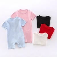 100 cotton summer baby rompers newborn infant sleep and play jumpsuit boys girls soft comfortable outift short sleeve