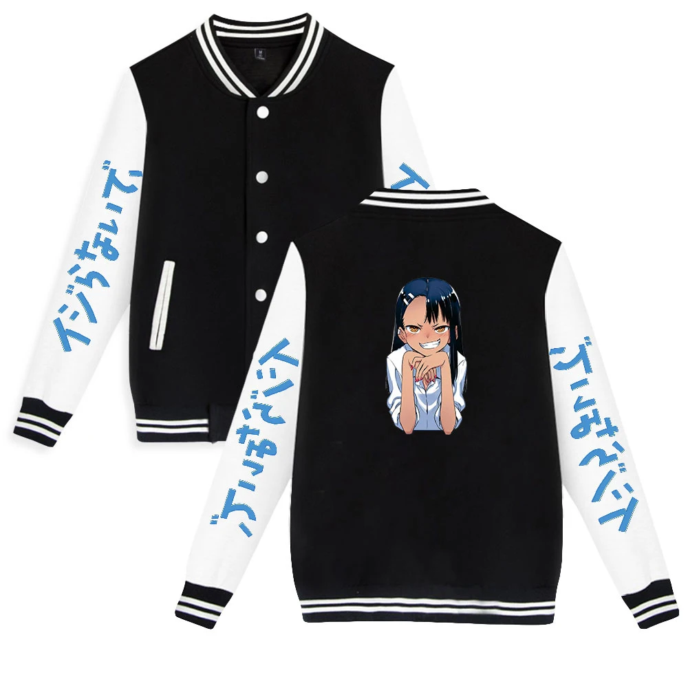 

2021 nagatoro Print Autumn Winter Holiday Preppy Unisex Youthful vitality Clothes Chic Style Baseball Uniform Clothes