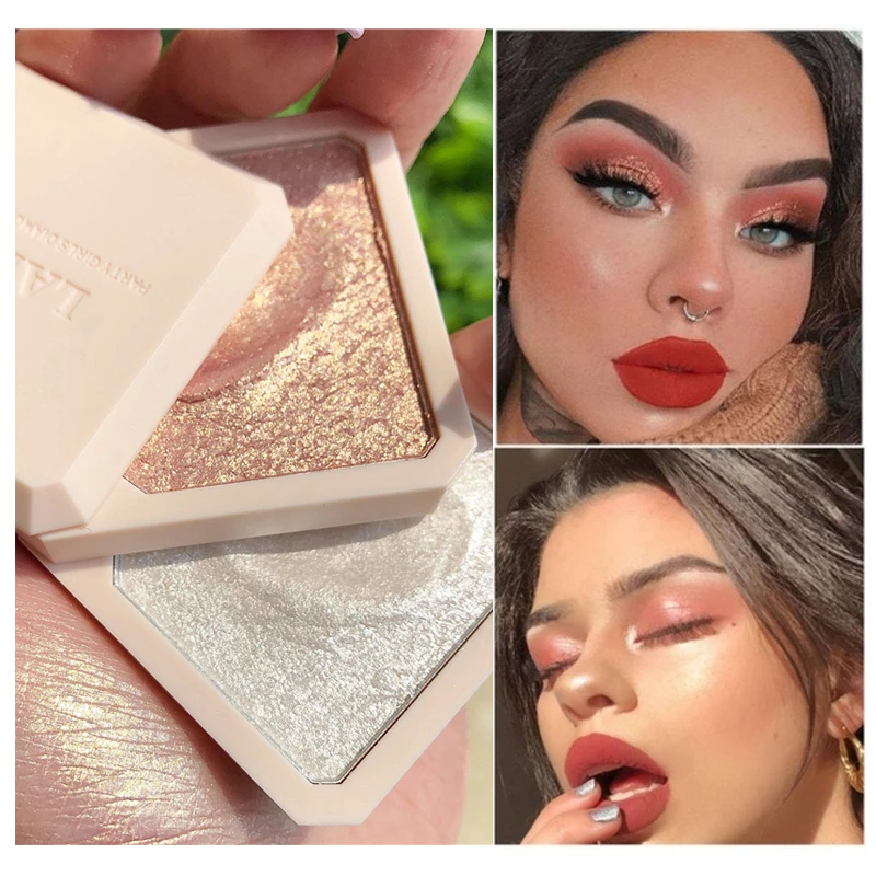 Хайлайтер для лица бронзеры палитра мерцающая пудра осветлитель макияж лицо