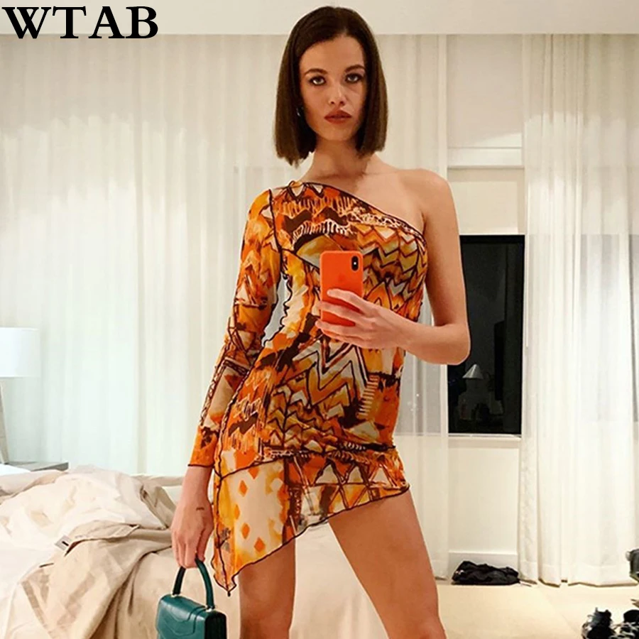WTAB 2019 Новинка Клубные вечерние мини-платья с принтом для танцев отдыха и летнее